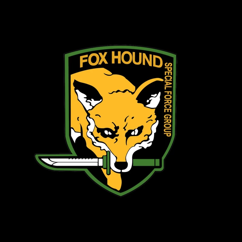 Fox Hound Special Force Group Emblem Throw Pillow