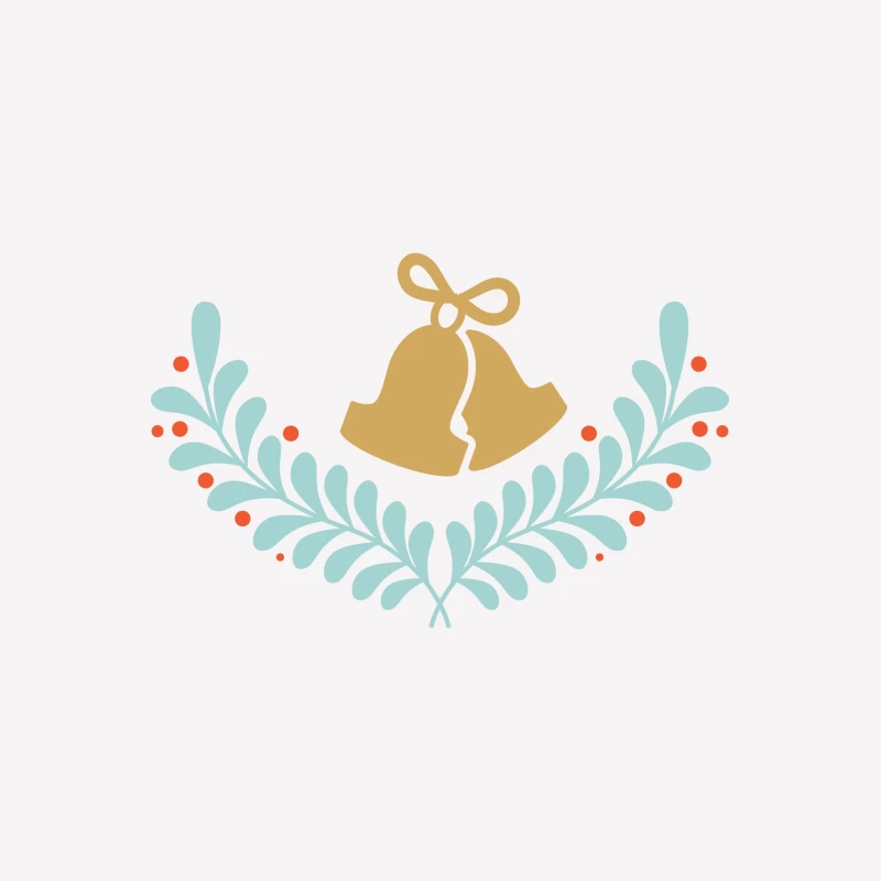Cloche dorée avec guirlande décorative Femme T-Shirt