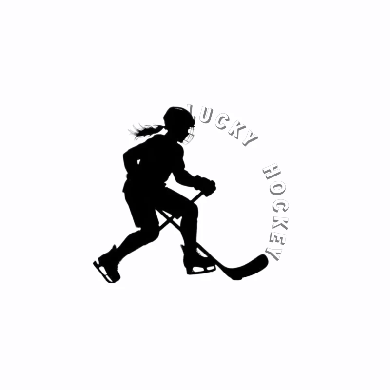 Female Hockey Player Silhouette in Action Travel Mug