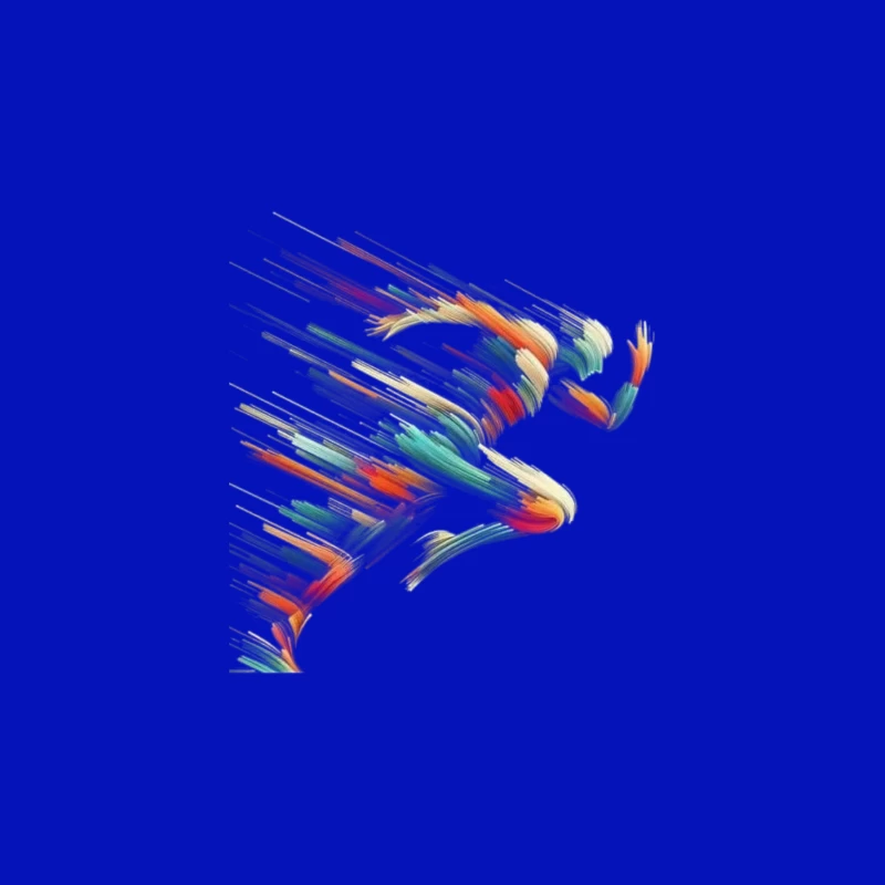 Dynamic Colorful Runner Throw Pillow