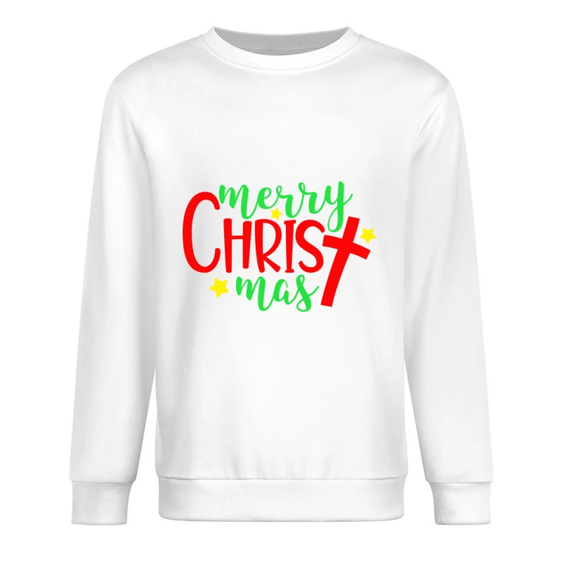 Carte de Noël Joyeux avec Étoiles Homme Sweat-shirt à enfiler
