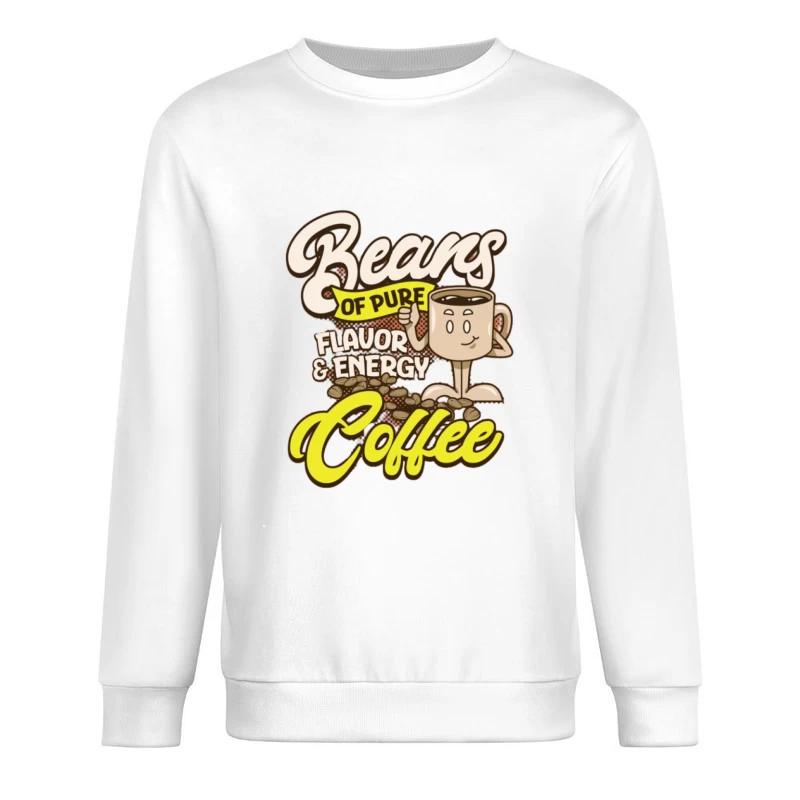 Kaffeebohnen voller Geschmack und Energie Herren Pullover Sweatshirt