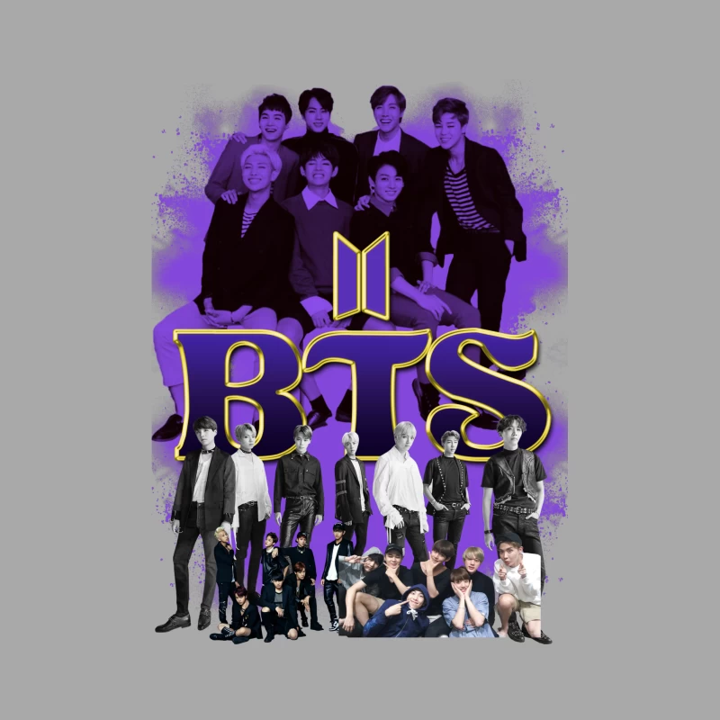 BTS - Iconic K-Pop Boy Band Compilation Male Pullover Hoodie