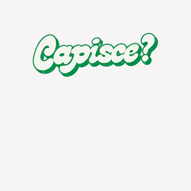 Capisce Retro Style Italian Phrase Design Male T-Shirt