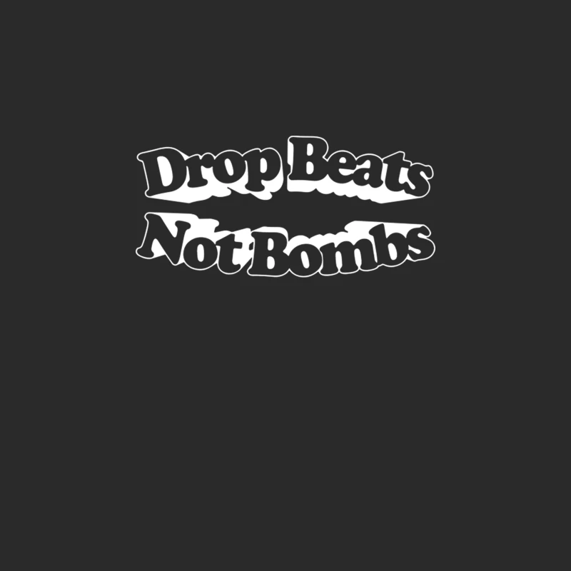 Drop Beats Not Bombs   Retro Style Typography Design Baseball Cap