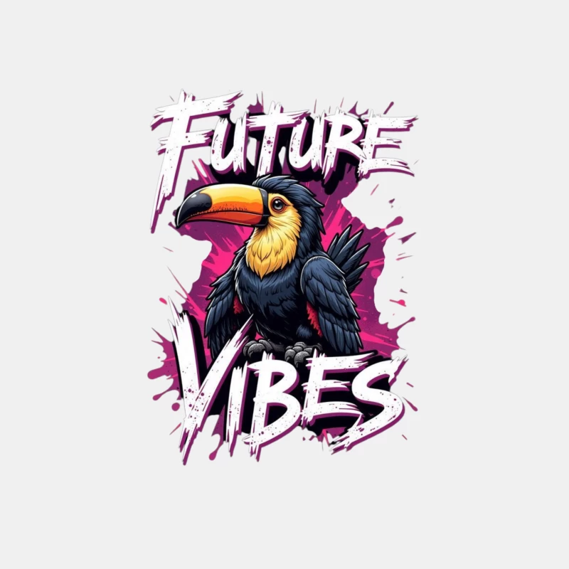 Future Vibes with a Colorful Toucan Male Tank Top