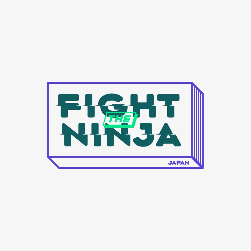 Kampf gegen den Ninja Logo Design Herren Langarm T-Shirt