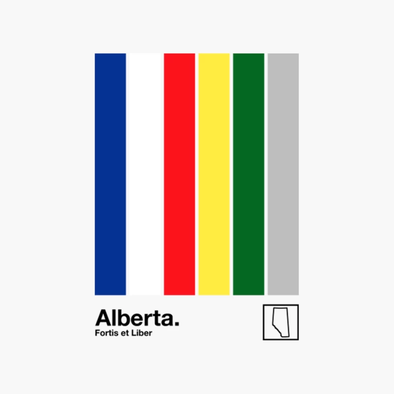 Alberta State  Original Minimalist Artwork Poster Design Cotton Tote Bag