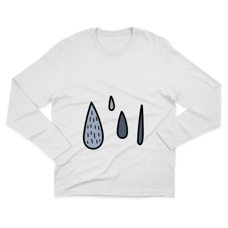 Gouttes Abstraites Colorées Homme Manches Longues T-Shirt
