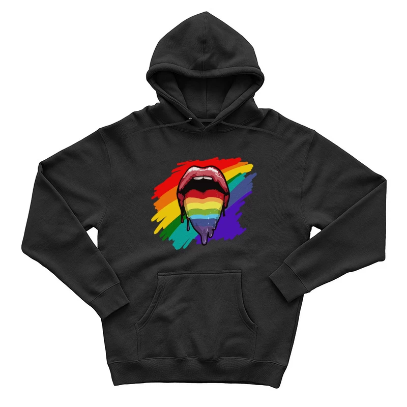 Regenbogenlippen Kunst Herren Pullover Hoodie