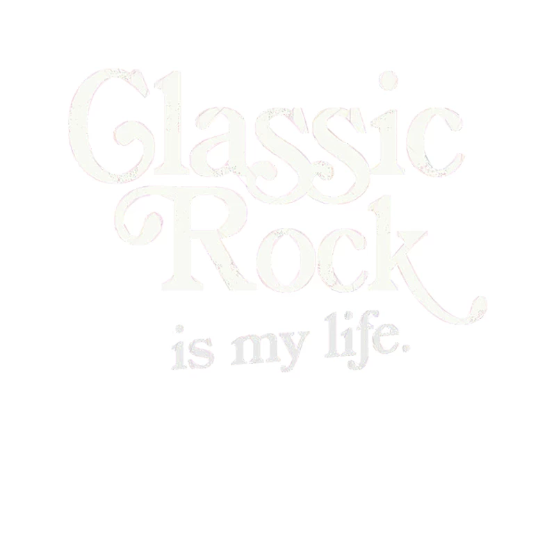 Classic Rock Lifestyle Typography on White Tapestry