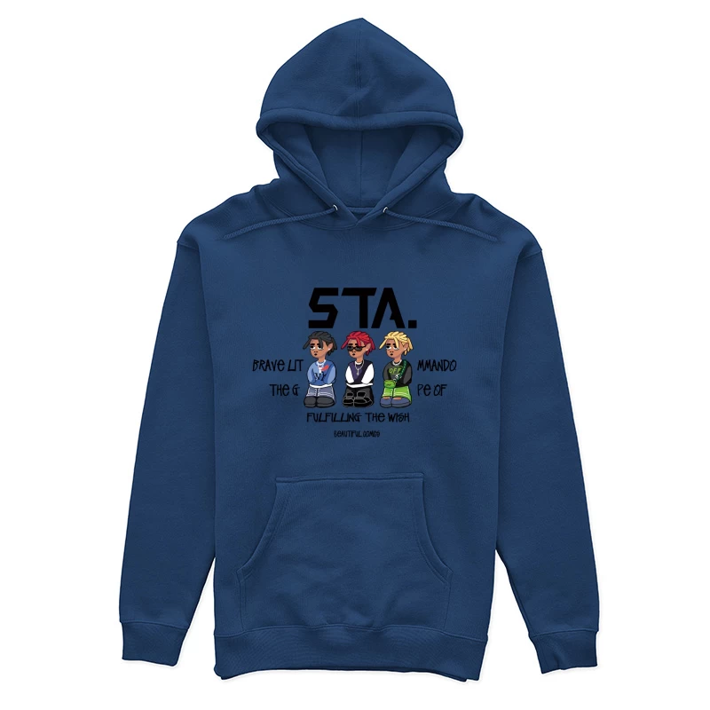 Coole animierte Figuren mit Sonnenbrillen Damen Pullover Hoodie