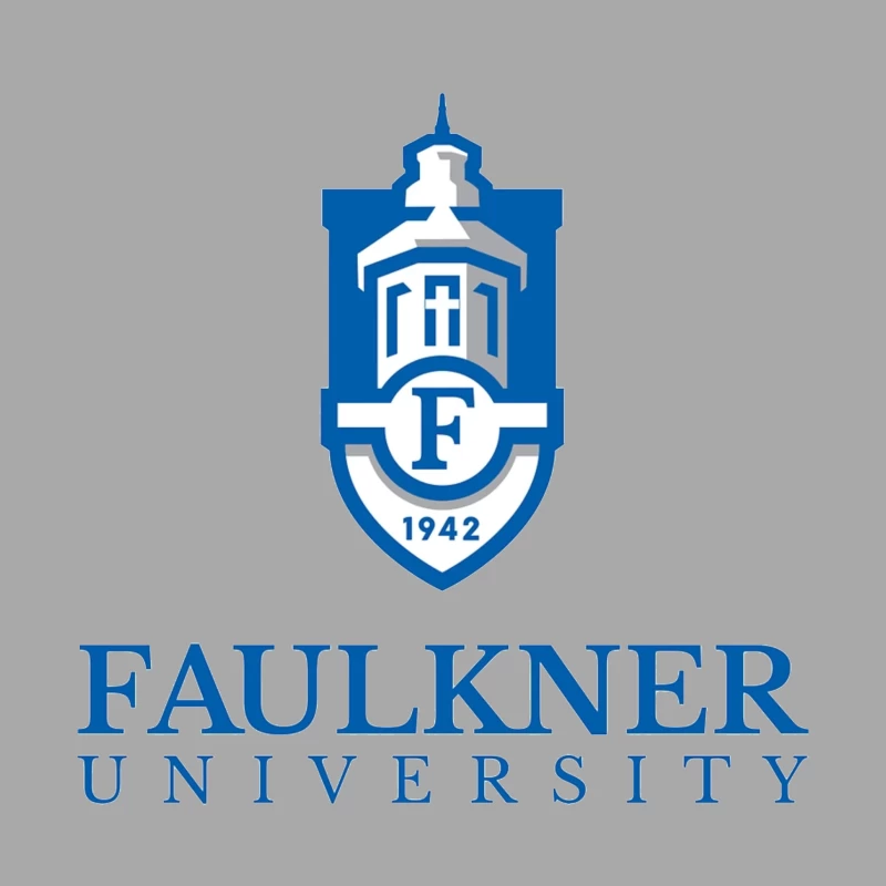 Faulkner University Logo - Educational Shield with Church Spire Design from 1942 Female Pullover Hoodie