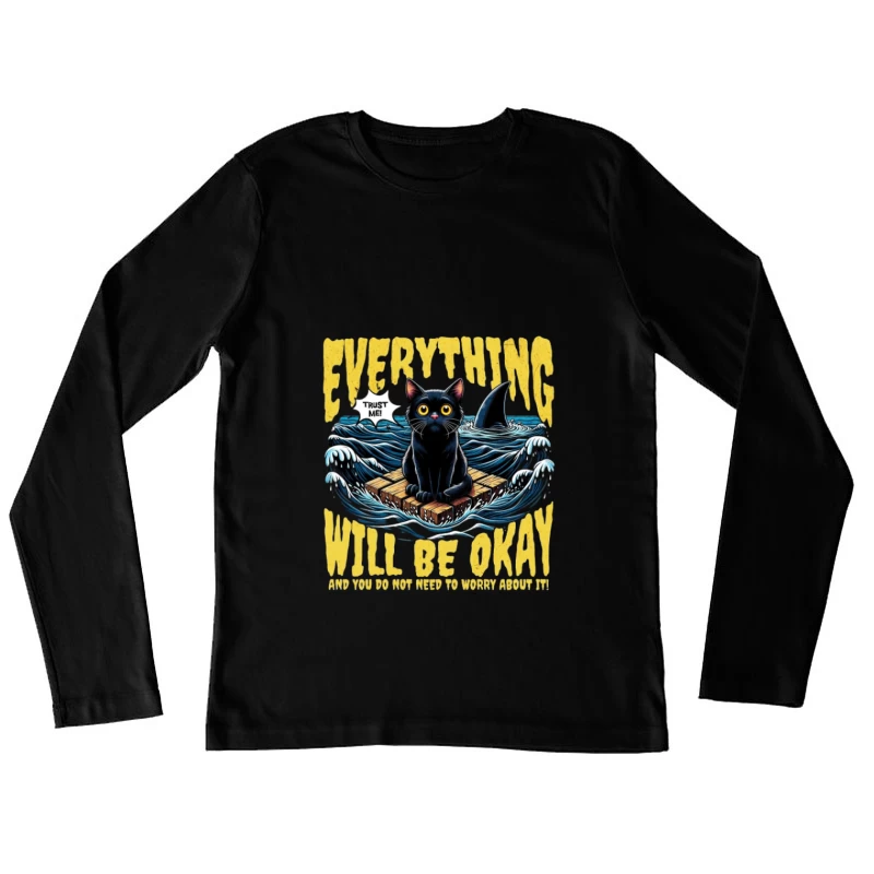 Katzenabenteuer auf dem Meer Damen Langarm T-Shirt