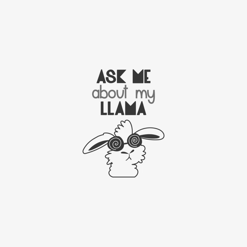 Lama avec lunettes amusantes Femme Manches Longues T-Shirt
