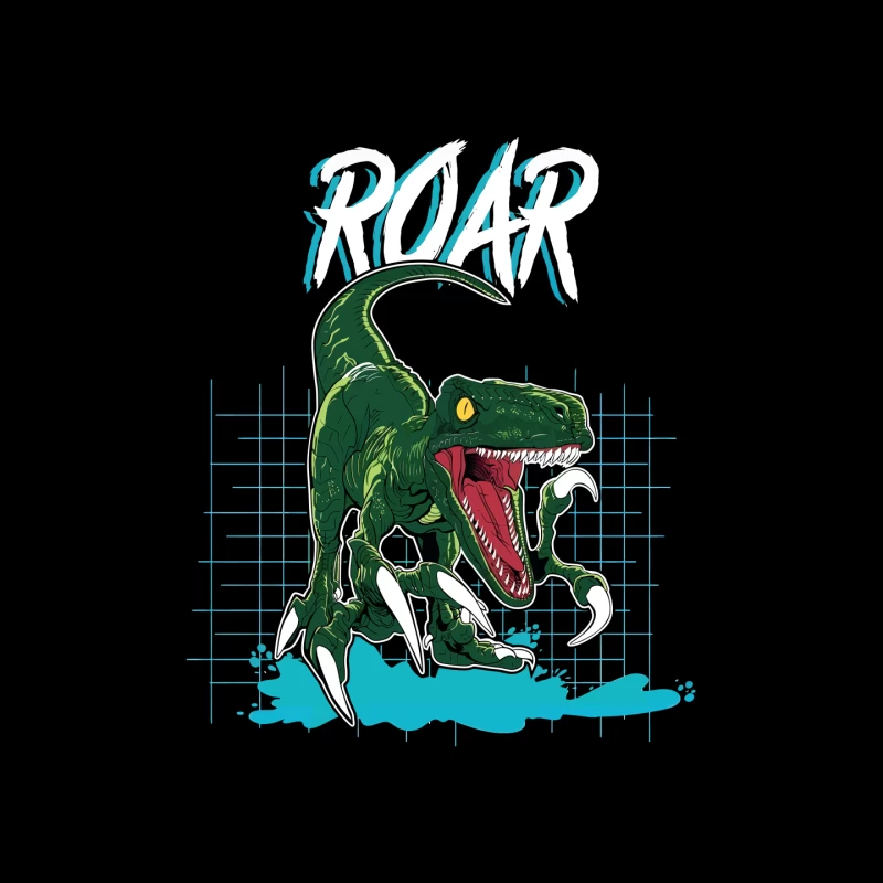 Velociraptor Roar: Neo-Retro Power Mouse Pad