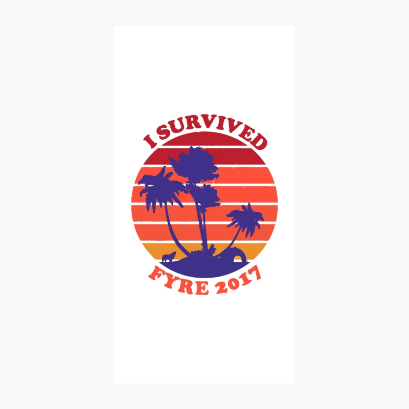 Retro Sunset Survival: Fyre Festival 2017 Graphic iPhone Case
