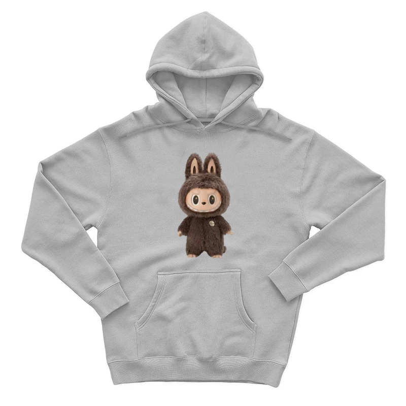 Niedliche Hasenfigur in Plüschanzug Herren Pullover Hoodie