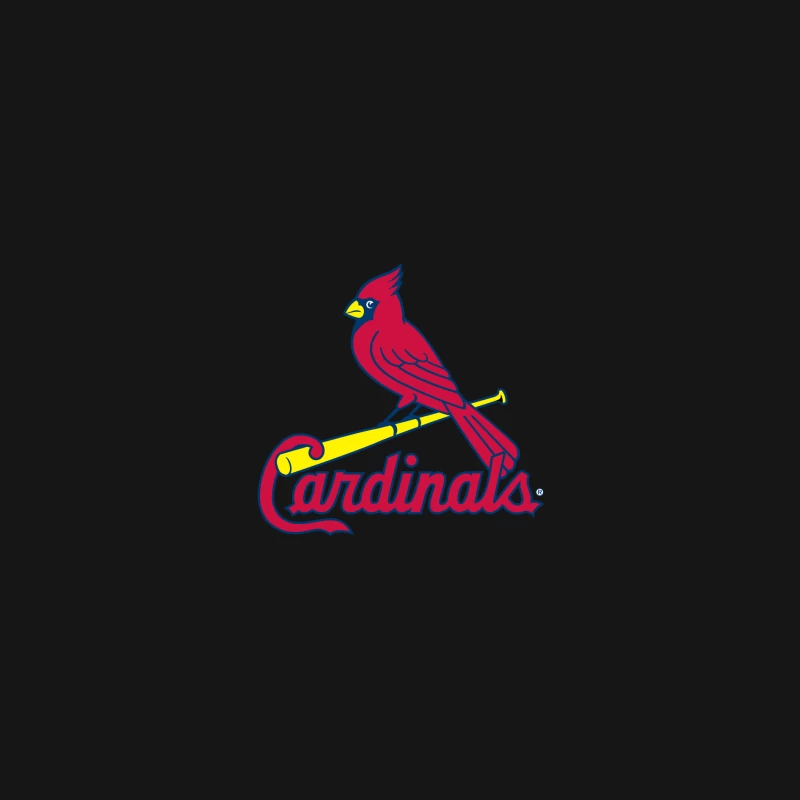 St. Louis Cardinals MLB Team Logo with Red Cardinal Mascot Male Long Sleeve T-Shirt