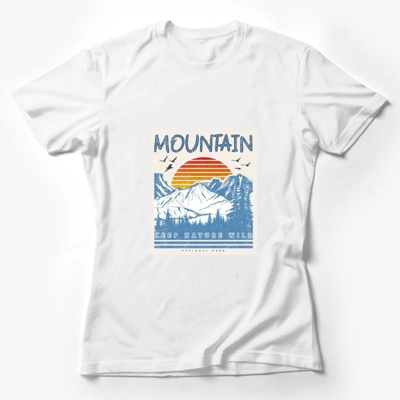 Berglandschaft bei Sonnenuntergang Damen T-Shirt