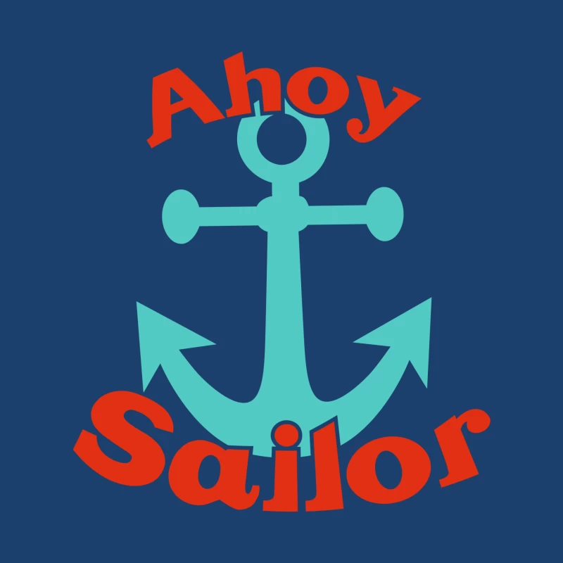 Ancre maritime avec texte Ahoy Sailor Homme Sweat à capuche