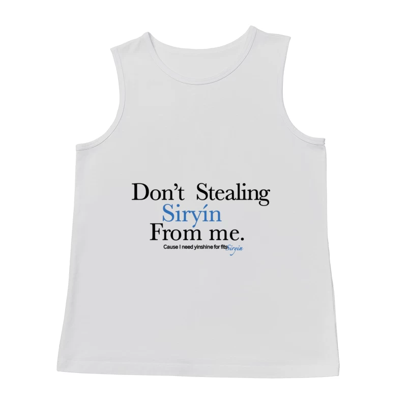 Warnung vor dem Stehlen von Siryin Herren Tanktops