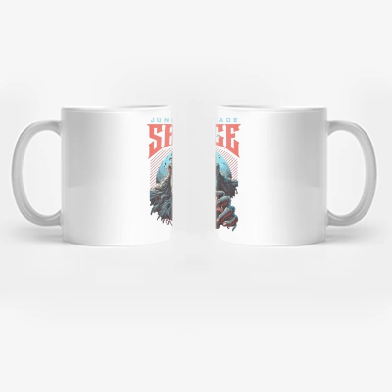 Savage Jungle Gorilla Monster Retro Art Design Coffee Mug