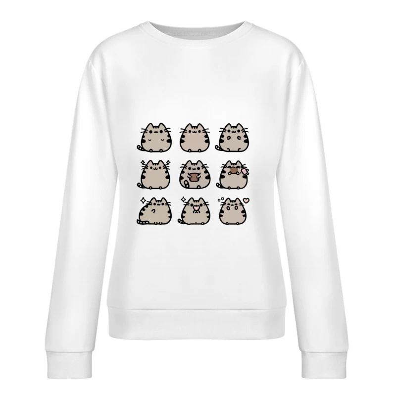 Illustrations de chats mignons Femme Sweat-shirt à enfiler