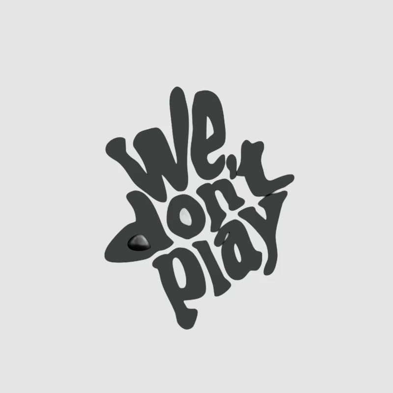 Typografie Design 'We Don't Play' Damen Pullover Hoodie