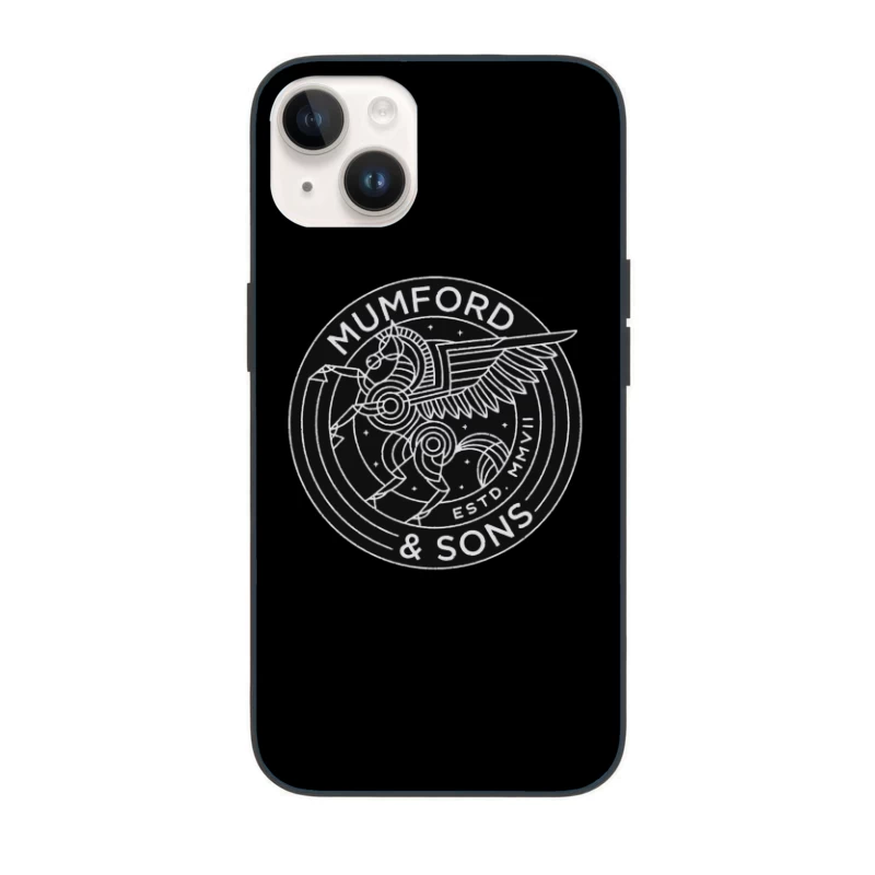 Mumford & Sons Geometric Pegasus Band Logo iPhone Case