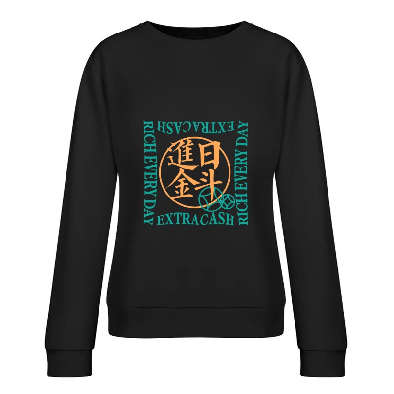 Viel Glück und Geld, stilvolles Design Damen Pullover Sweatshirt