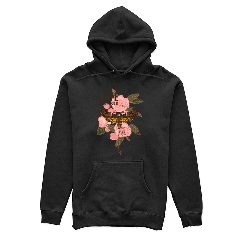 Mite et Fleurs Roses avec Inspiration d'Amour Femme Sweat à capuche