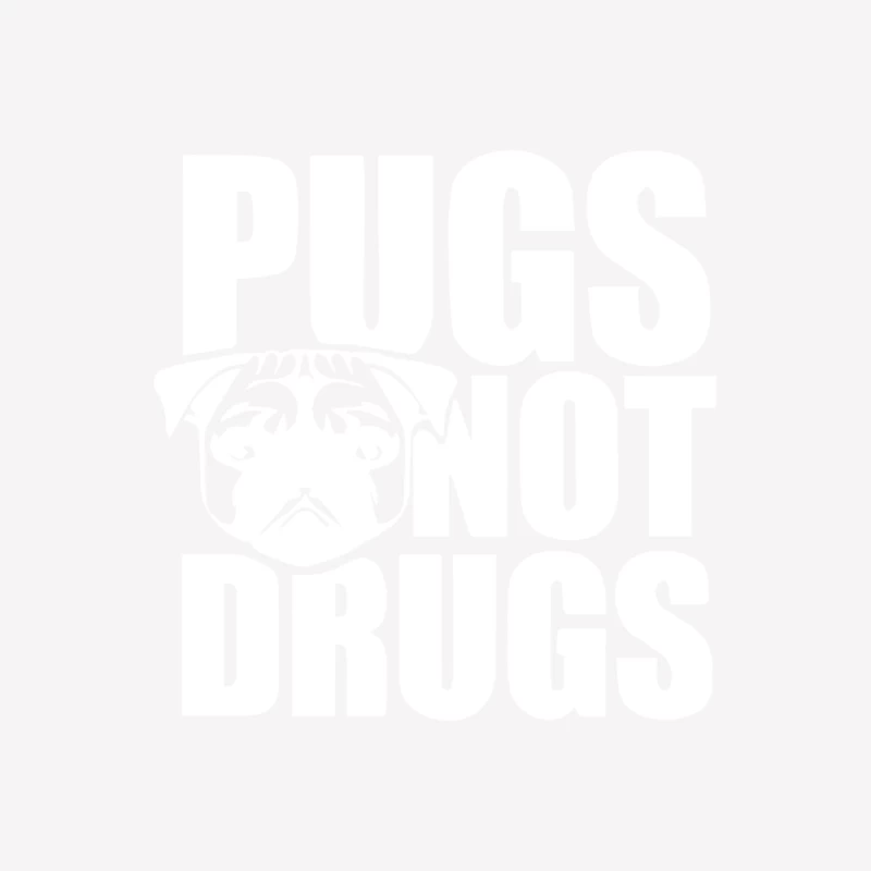 Pugs Not Drugs Male T-Shirt