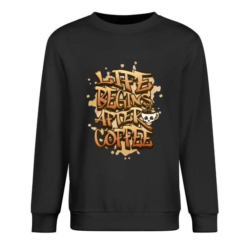 La vie commence après le café Homme Sweat-shirt à enfiler