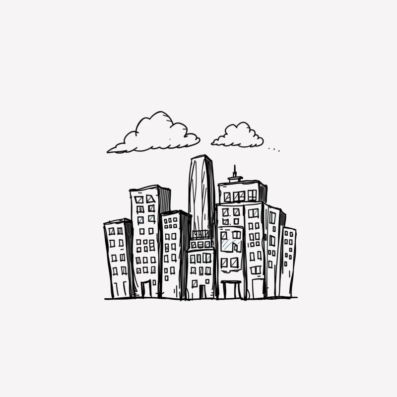 Cityscape at Night Female T-Shirt
