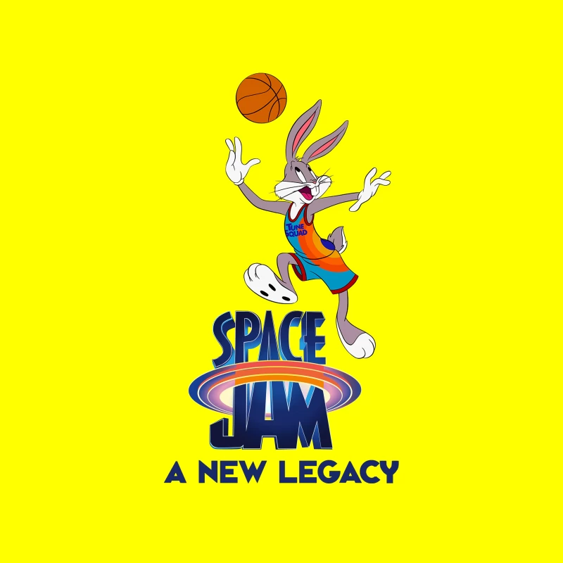 Space Jam: A New Legacy - Cartoon Basketball Animation Tapestry