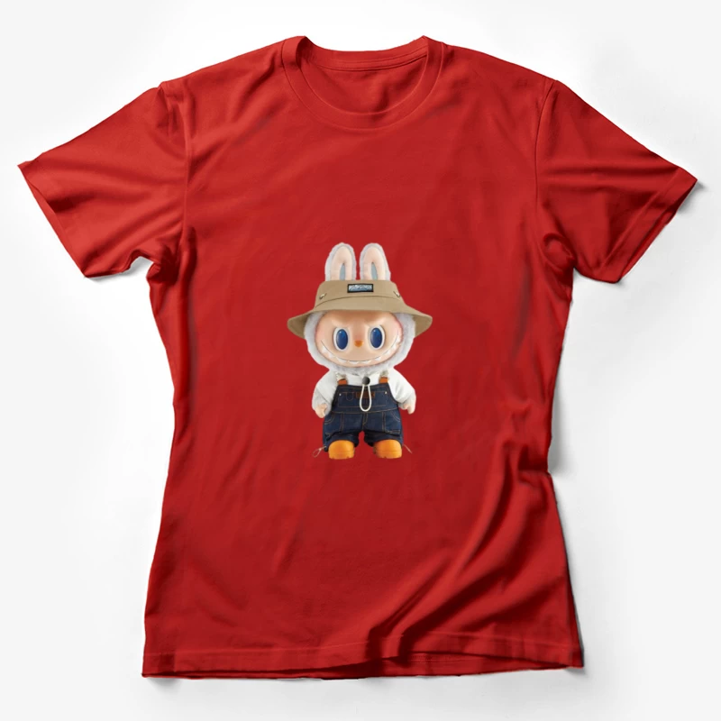Niedliche Kreatur mit Latzhose und Hut Damen T-Shirt