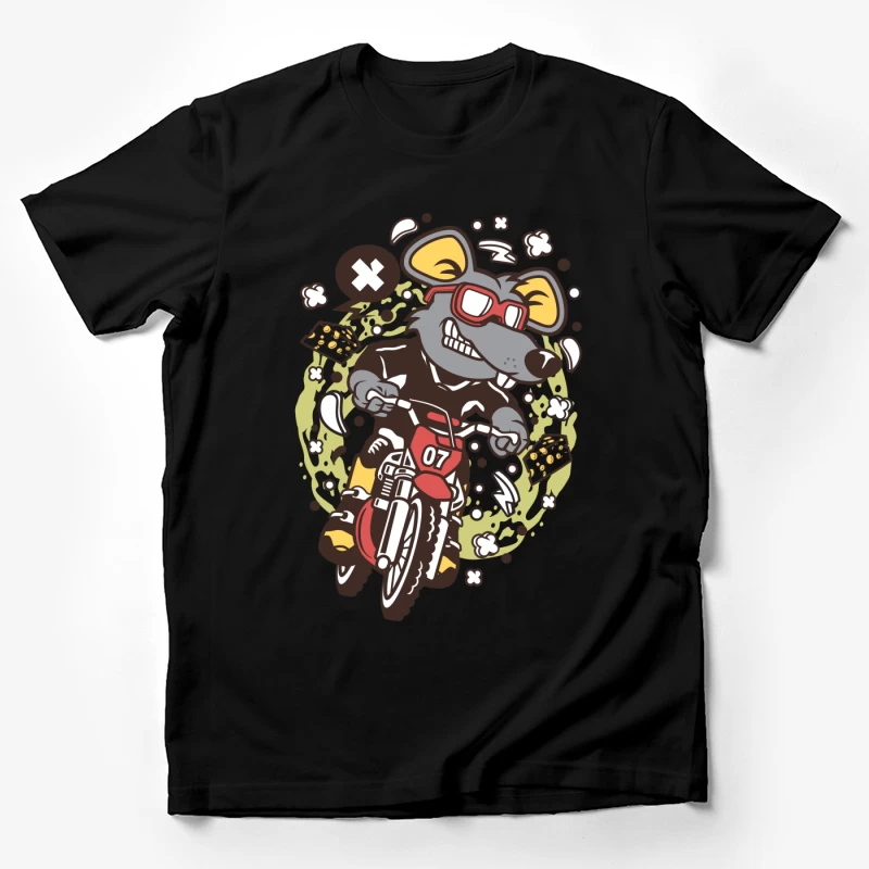 Souris intrépide sur une moto Homme T-Shirt