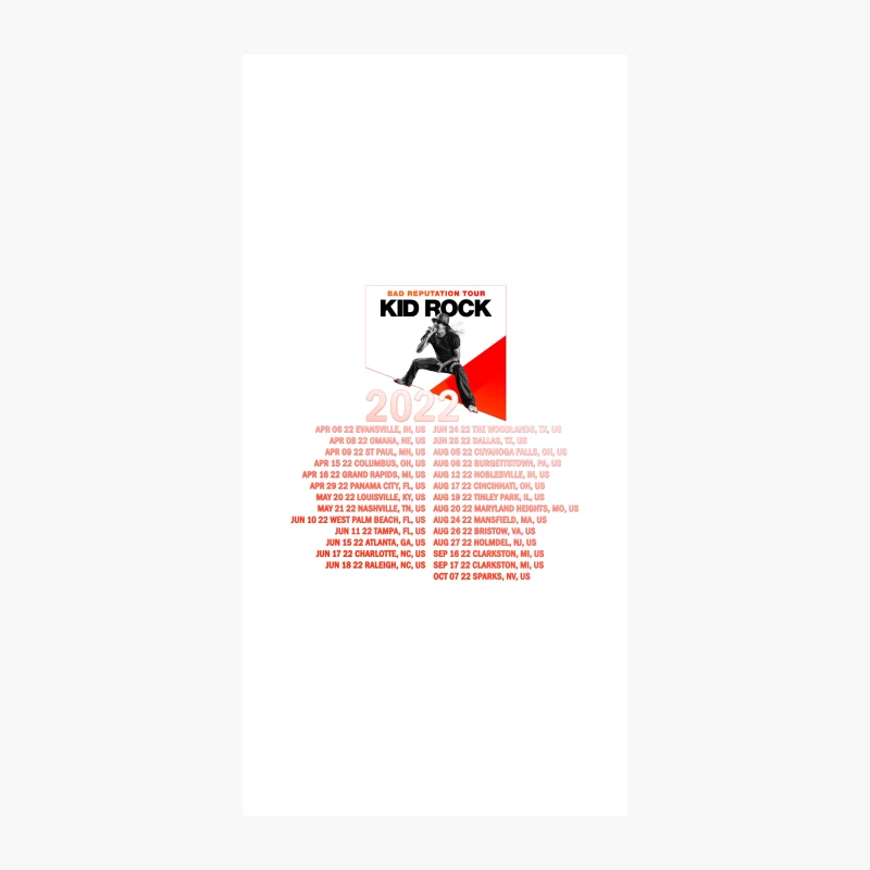 2 KID ROCK BAD REPUTATION TOUR 2022 Back iPhone Case