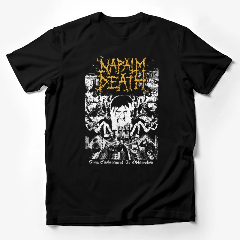 Napalm Death From Enslavement to Obliteration Male T-Shirt