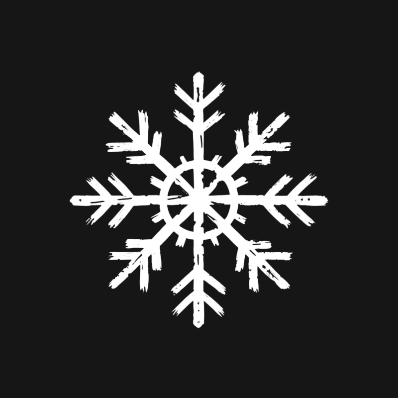 Symmetrical Snowflake Pattern Outline Mouse Pad