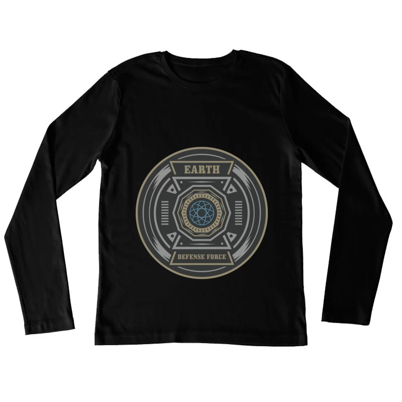 Emblème de la Force de Défense de la Terre Femme Manches Longues T-Shirt
