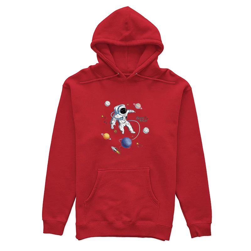 Astronaut im Weltraum mit Planeten und Sternen Damen Pullover Hoodie
