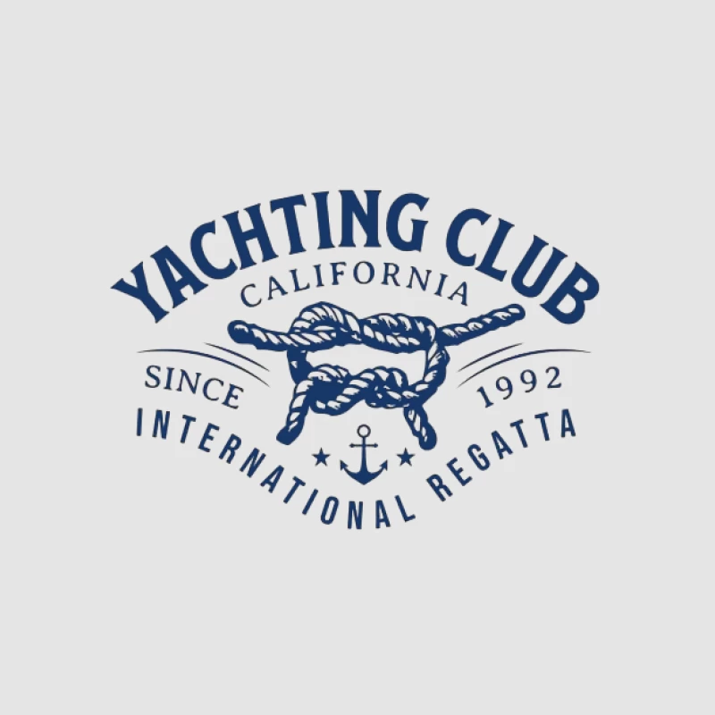 Yachting Club Logo mit Knoten Herren Pullover Hoodie