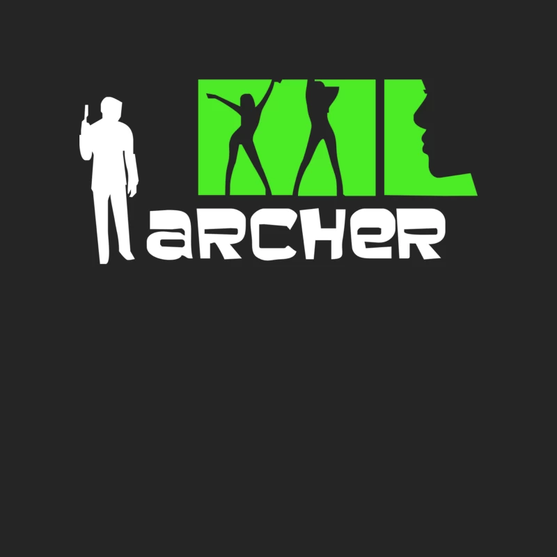 Green Silhouettes: Dancing Figures and Profile Female Pullover Sweatshirt