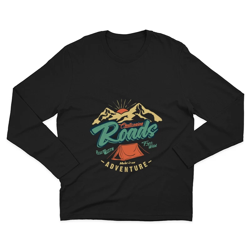 Abenteuer-Berglandschaft mit Zelten Herren Langarm T-Shirt