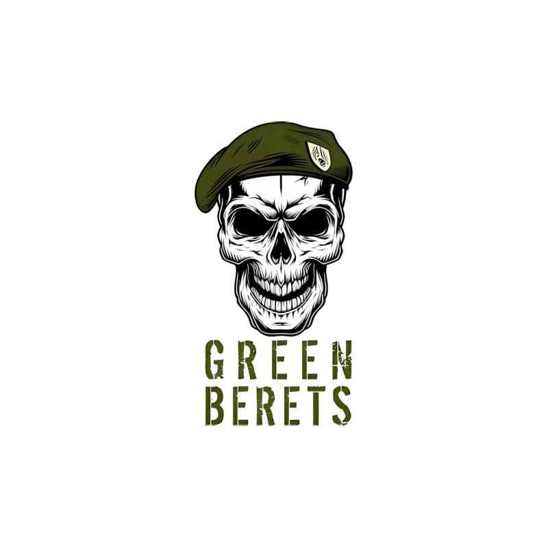 Green Berets Special Forces Skull Emblem Tapestry