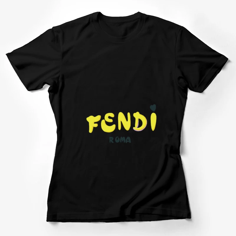 Logo Fendi con design a cuore Maglietta Donna