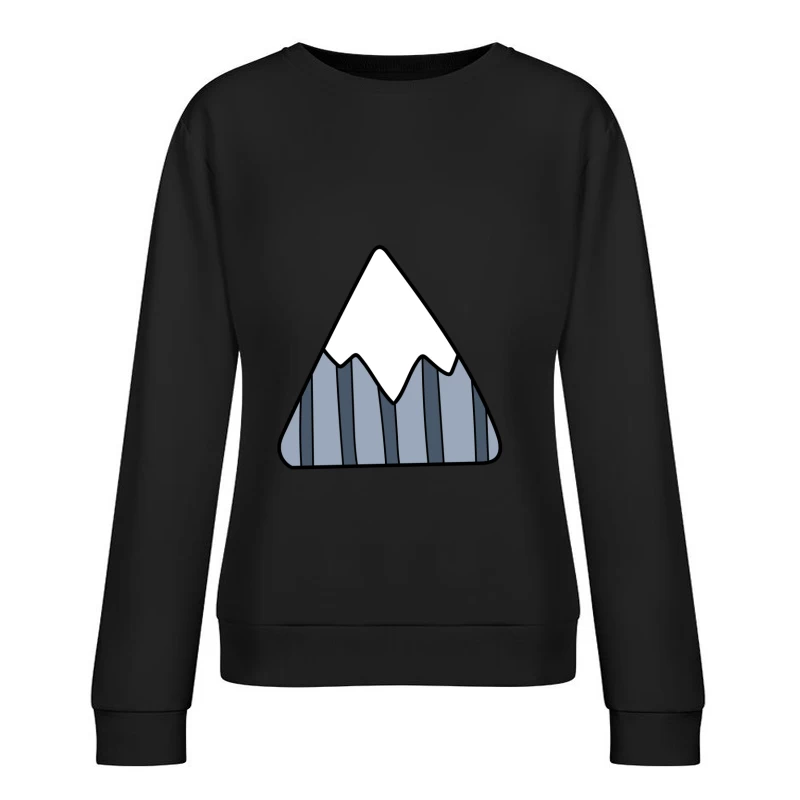 Montagne stylisée avec neige Femme Sweat-shirt à enfiler