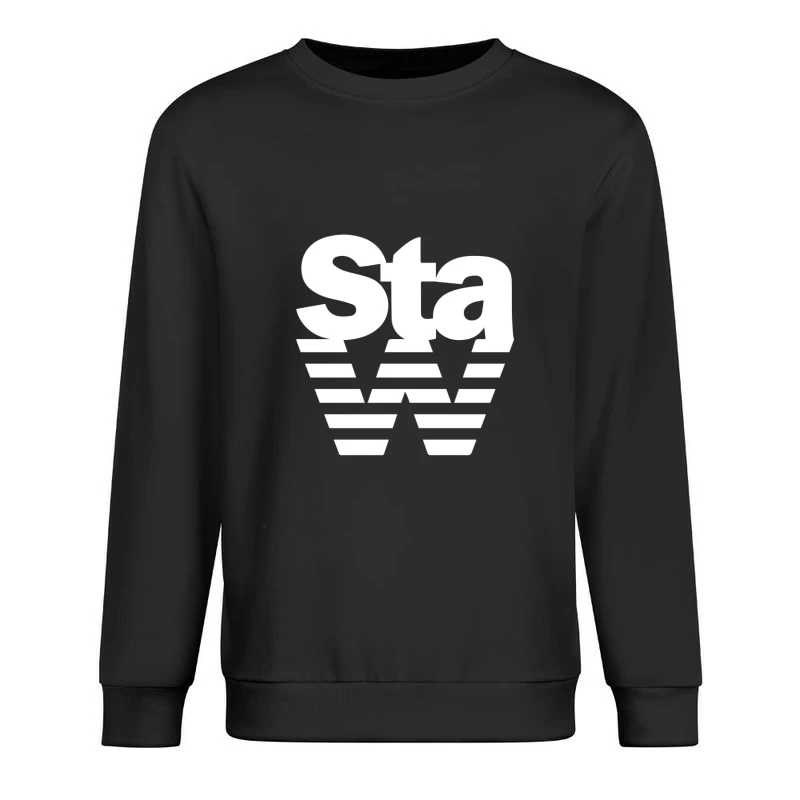 Modernes Logo mit Streifen Herren Pullover Sweatshirt